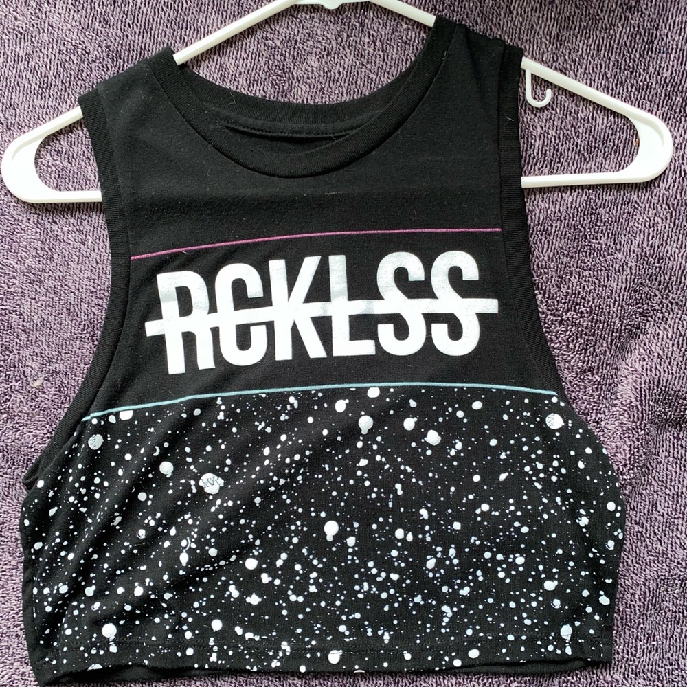 black young and reckless top size small